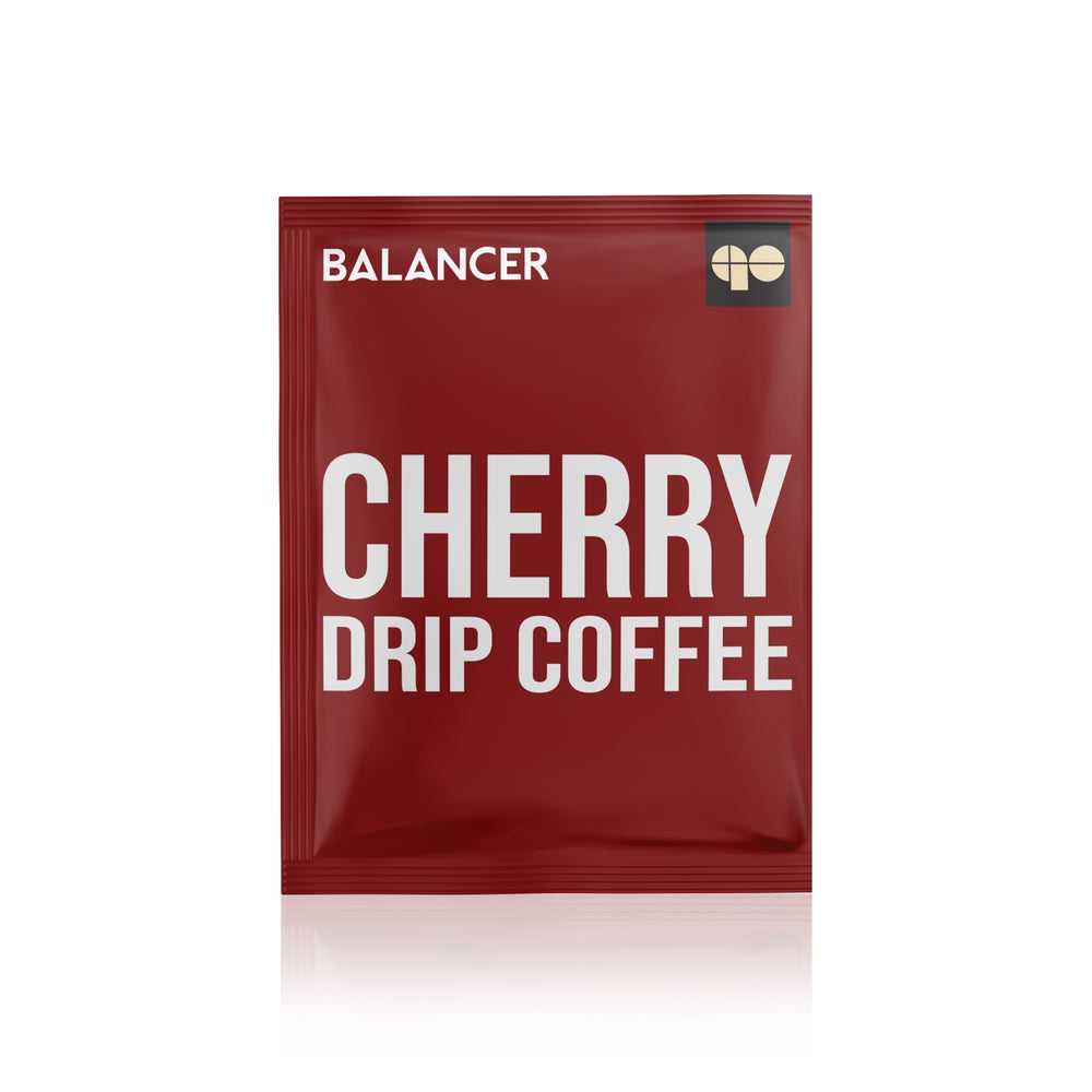 Freshly roasted natural ground BALANCER coffee with cherry flavor, 5 drip bags