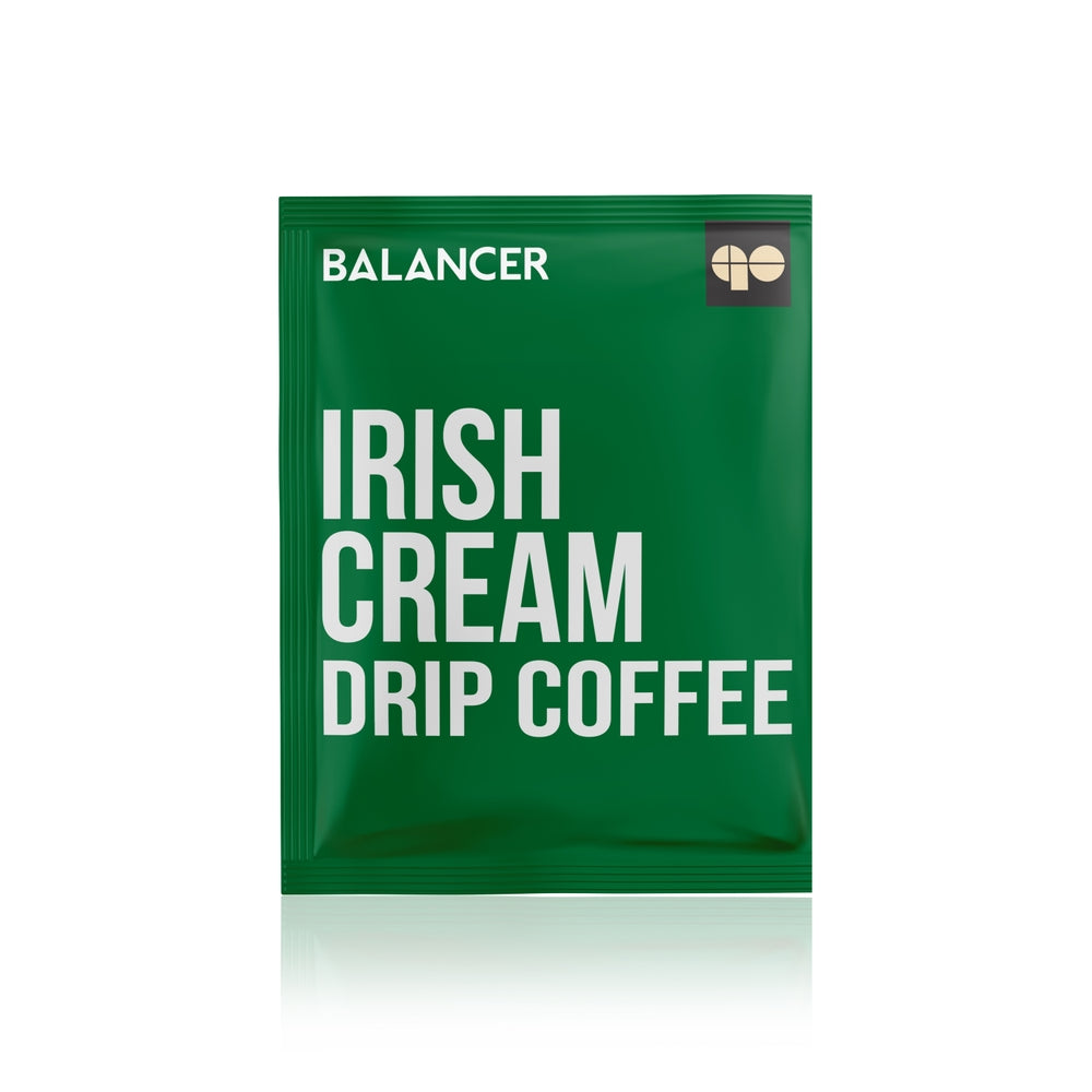 Freshly roasted natural ground BALANCER coffee with Irish cream flavor, 5 drip bags