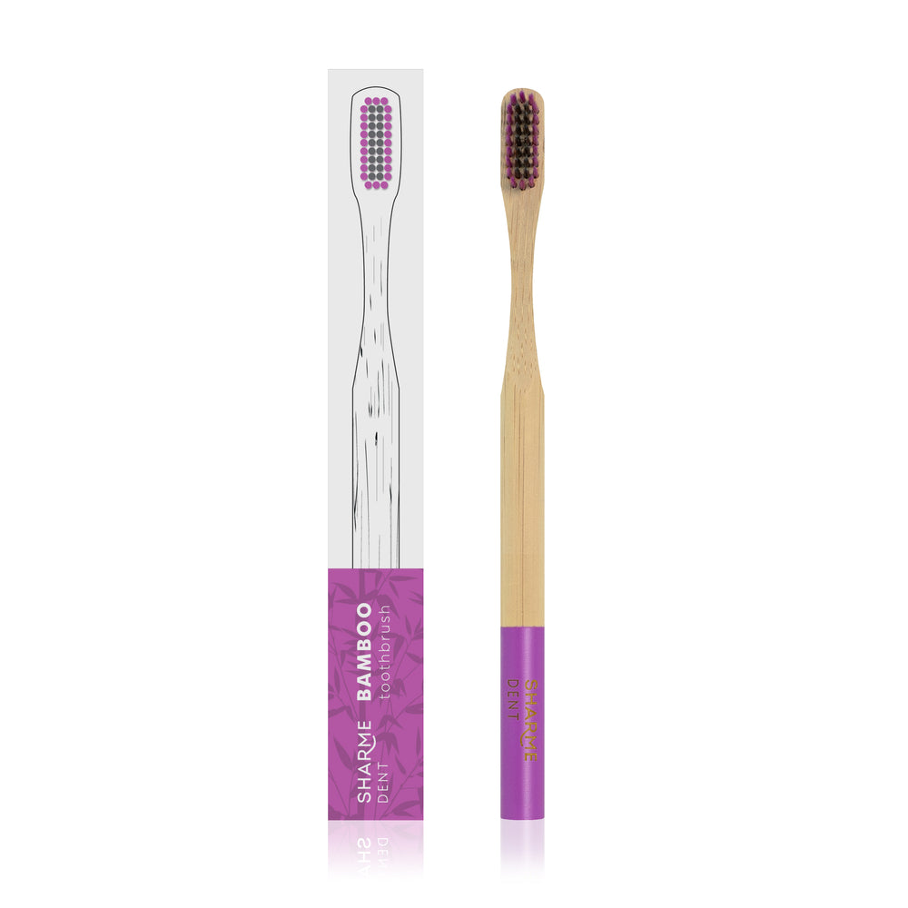 SHARME DENT PINK toothbrush with bamboo charcoal coating, soft