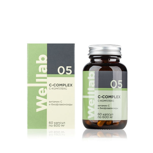 C-COMPLEX maisto papildas su vitaminu C ir bioflavonoidais, 60 kapsulių | Welllab