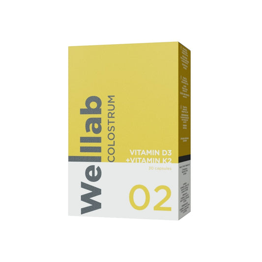 Priešpienis Vitaminas D3 + K2, 30 kapsulių | Welllab