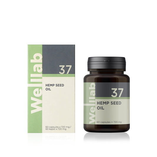 Maisto papildas su kanapių aliejumi WELLLAB HEMP SEED OIL, 60 kapsulių