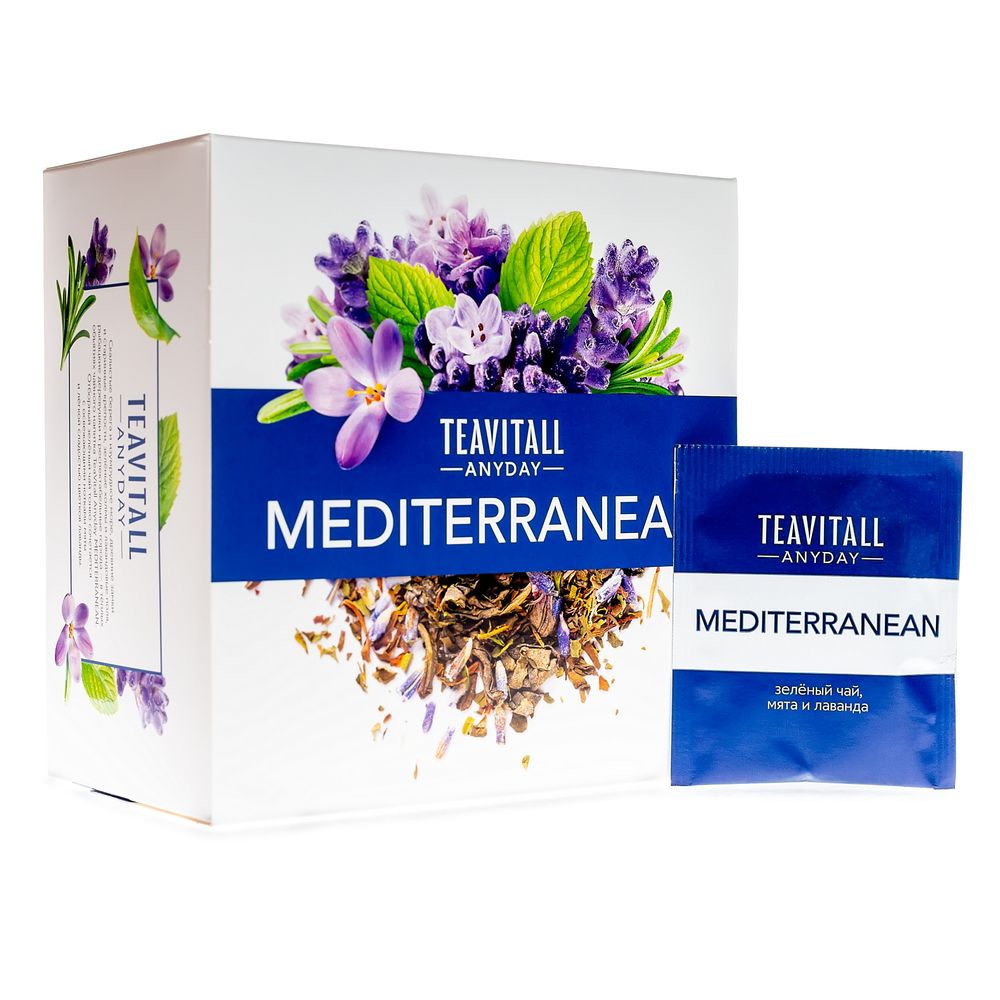 Arbata, 38 arbatos pakeliai | TeaVitall Anyday „Mediterranean"