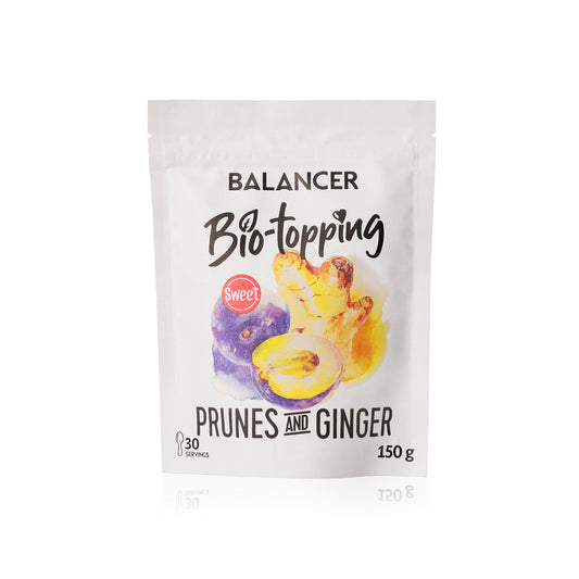 BALANCER Bio-topping Prunes & Ginger, sweet, 150 g