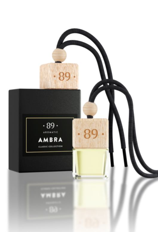 Hanging Glass Air Freshener Ambra 8ml