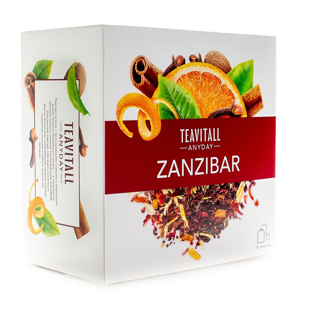 Arbata, 38 arbatos pakeliai | TeaVitall Anyday “Zanzibaras”