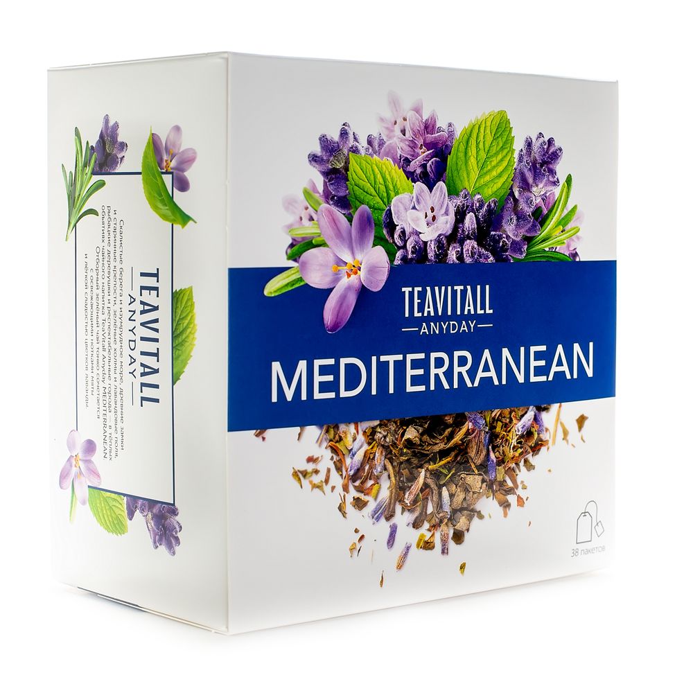 Arbata, 38 arbatos pakeliai | TeaVitall Anyday „Mediterranean"