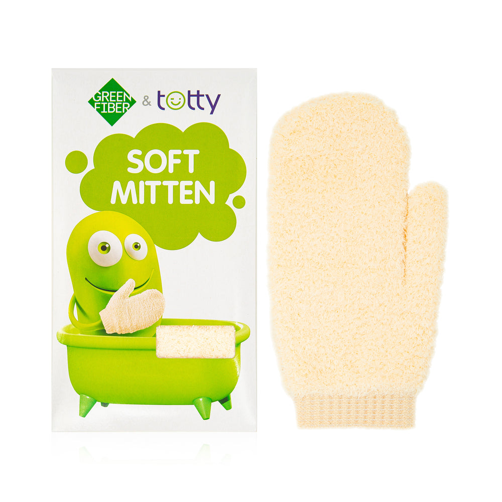 Children's Soft Mitten |  Green Fiber & Totty