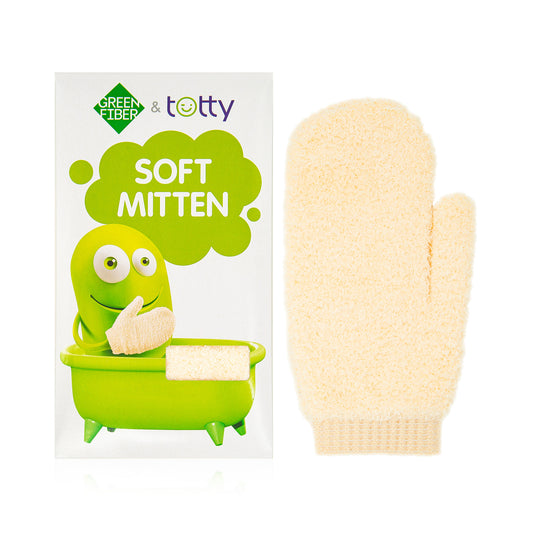 Children's Soft Mitten |  Green Fiber & Totty