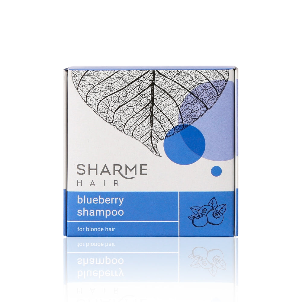 Sharme Hair Blueberry natural solid shampoo with blueberry fragrance for blonde hair, 50g