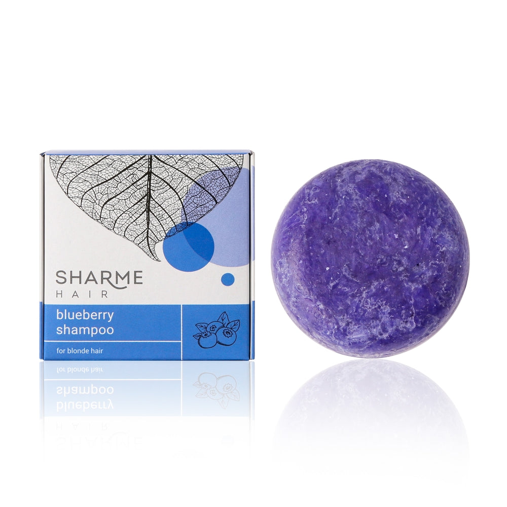 Sharme Hair Blueberry natural solid shampoo with blueberry fragrance for blonde hair, 50g