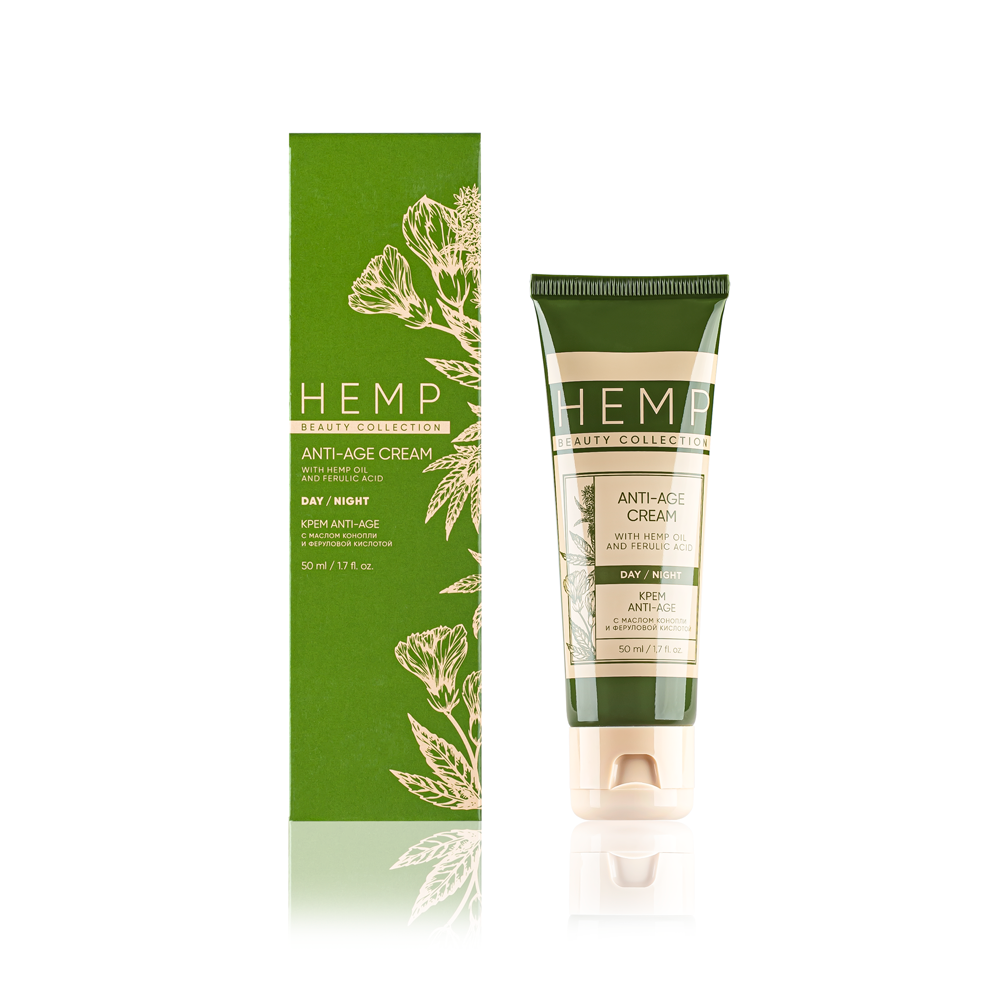 HEMP Anti-age kremas intensyviai ląstelių regeneracijai, 50 ml