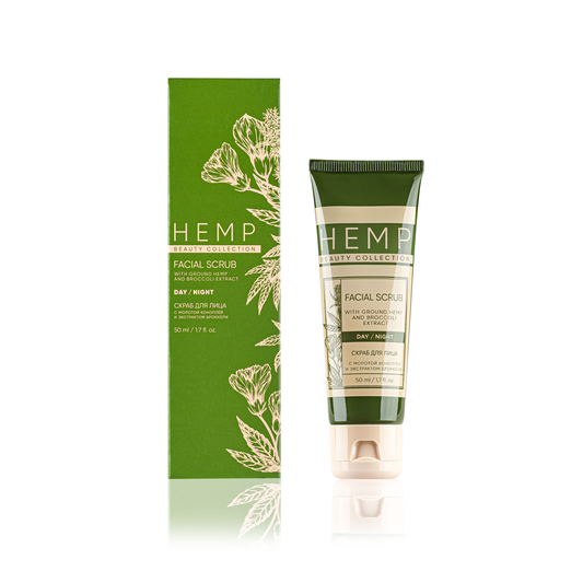 HEMP Face Scrub for gentle cleansing, 50 ml