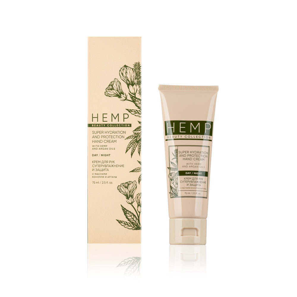 HEMP Moisturizing Hand Cream Super Moisturizing and Protection with hemp and argan oils, 75 ml