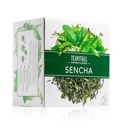 „Sencha“ Žalioji arbata, 38 arbatos maišeliai | TEAVITALL CLASSIC